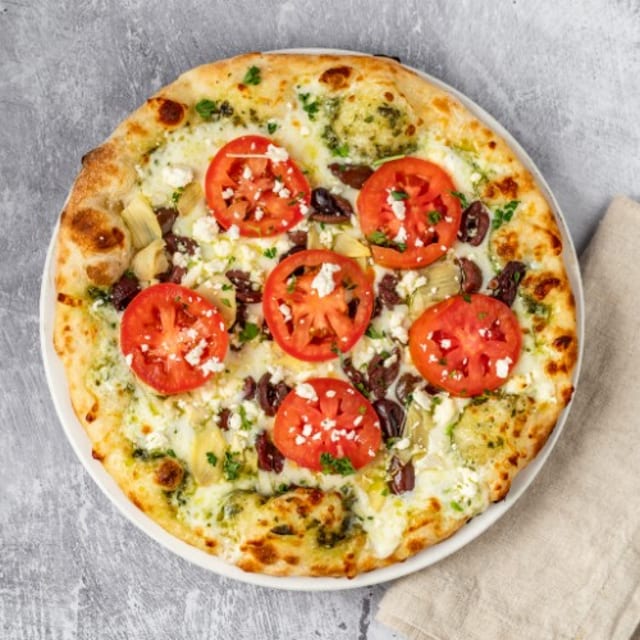 Happy Greek Pizza.